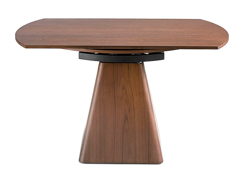 Uitschuifbare eettafel rond walnoot fineer 1081 ANGEL CERDA