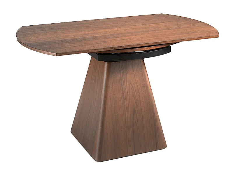 Uitschuifbare eettafel rond walnoot fineer 1081 ANGEL CERDA