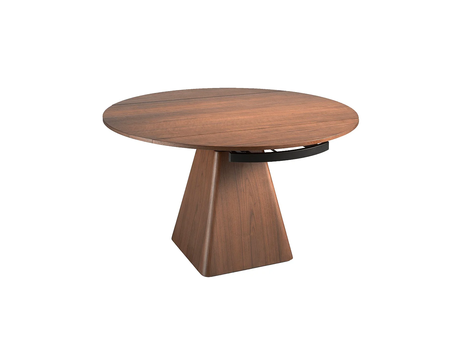 Uitschuifbare eettafel rond walnoot fineer 1081 ANGEL CERDA