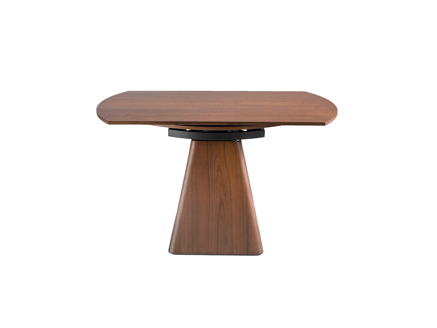 Uitschuifbare eettafel rond walnoot fineer 1081 ANGEL CERDA