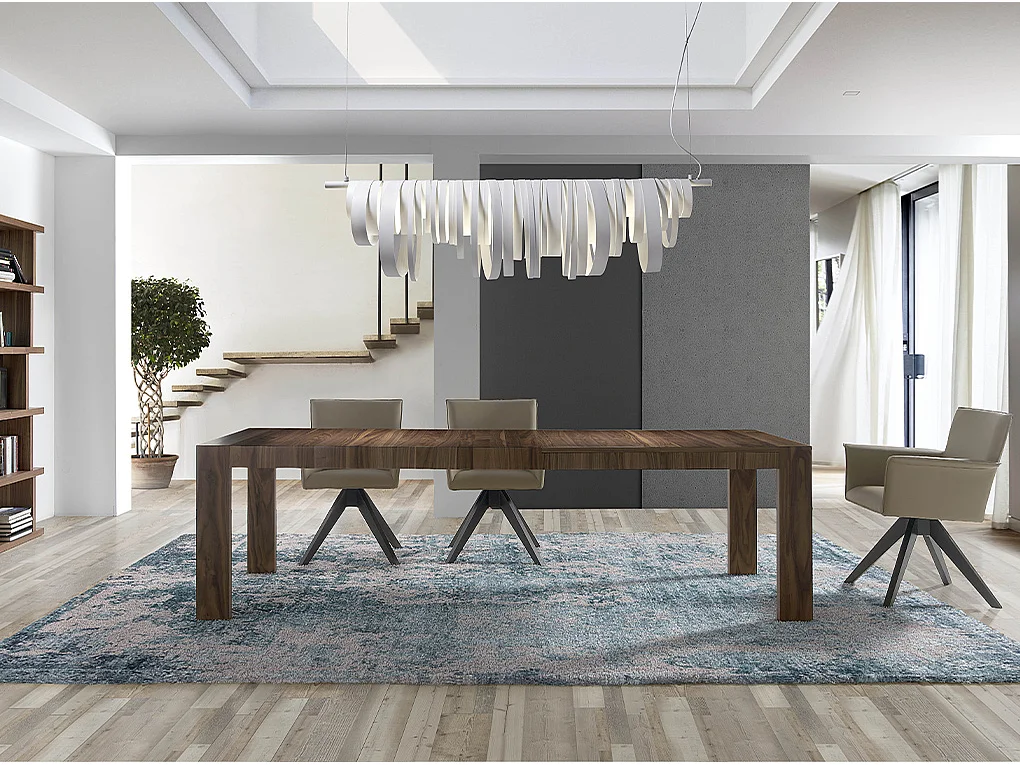 Mesa comedor extensible nogal  1012 ANGEL CERDA