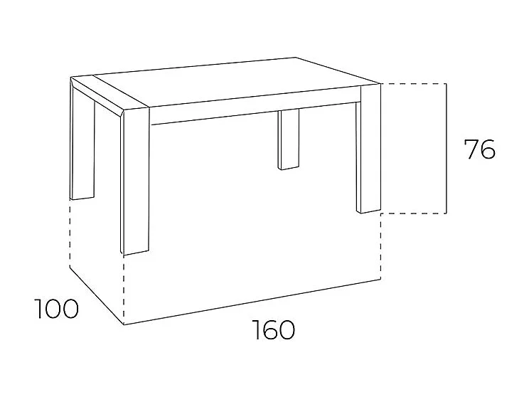 Mesa comedor extensible nogal  1012 ANGEL CERDA