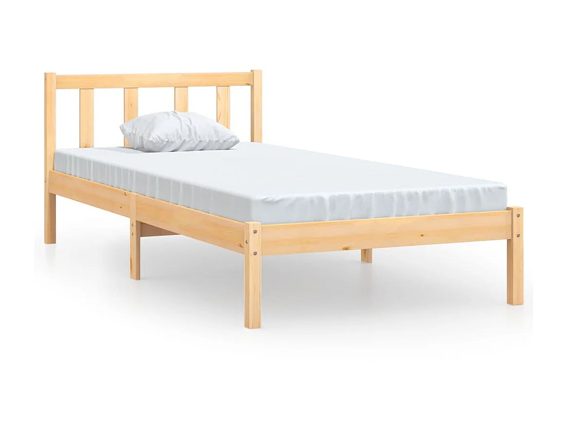 Lit Bois de pin massif 100x200 11