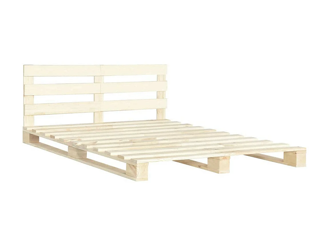 Lit de palette Bois de pin massif 180x200