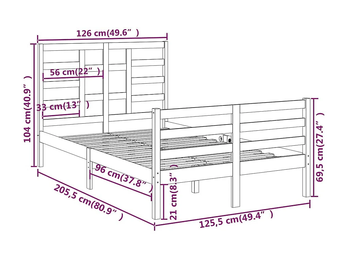 Lit Bois massif 120x200 7