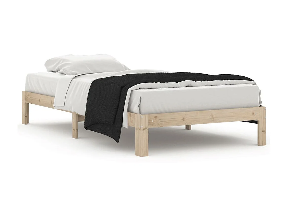 Lit Bois de pin massif 100x200 6