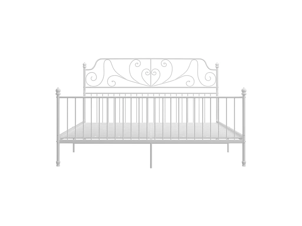 Estructura de cama de metal blanco 180x200 cm