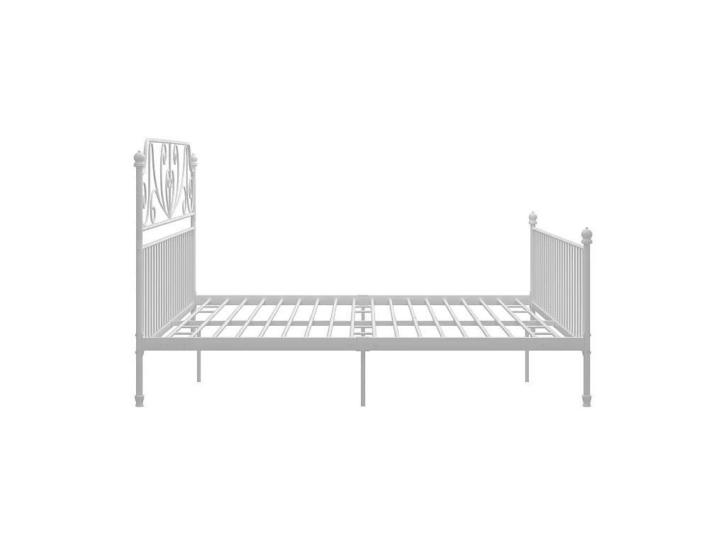 Estructura de cama de metal blanco 180x200 cm
