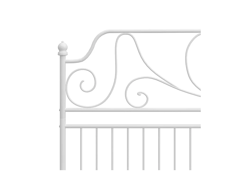 Estructura de cama de metal blanco 180x200 cm