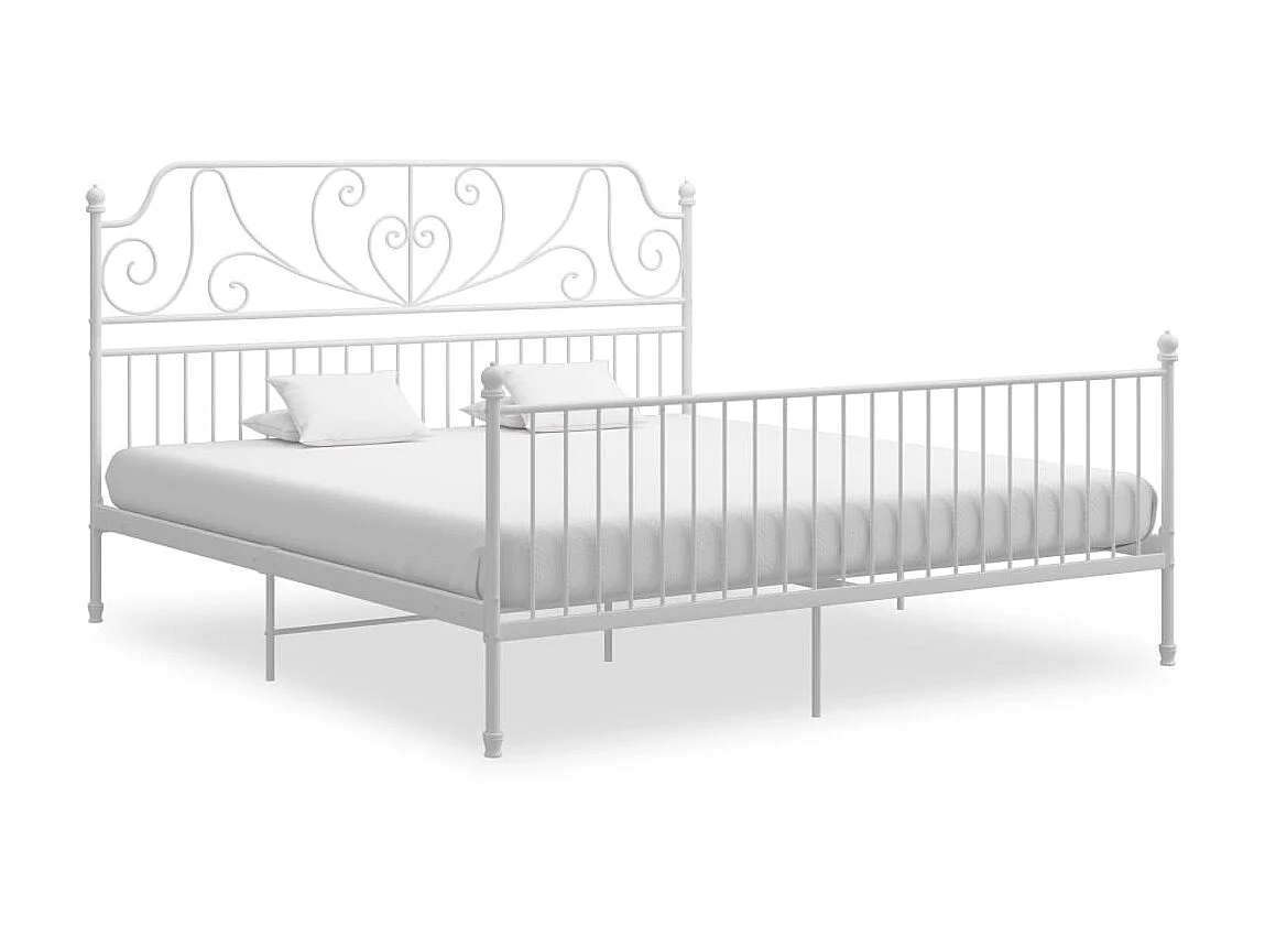 Bedframe metaal wit 180x200 cm