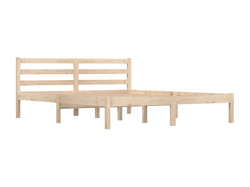 Lit Bois de pin massif 150x200 Très grand