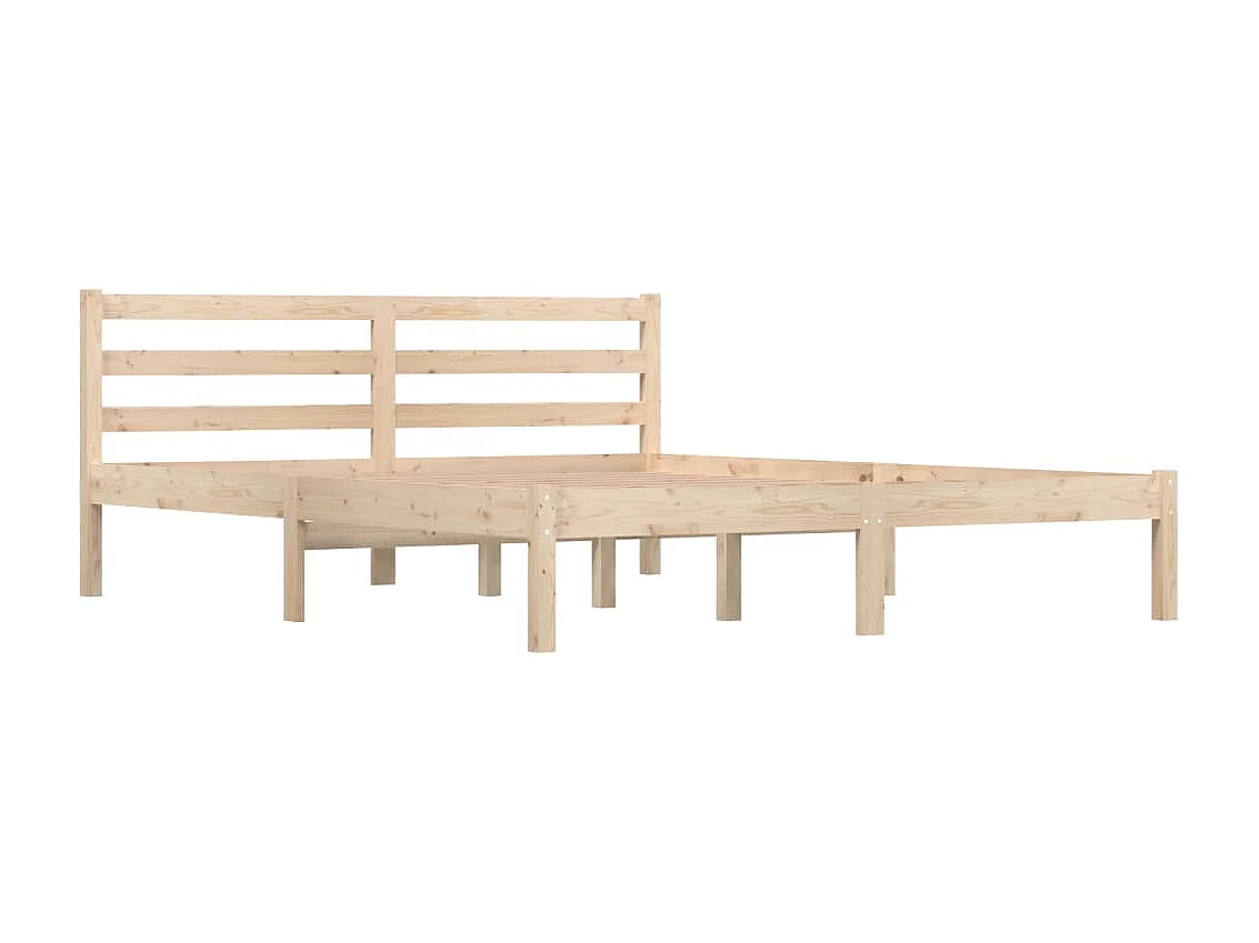 Lit Bois de pin massif 150x200 Très grand