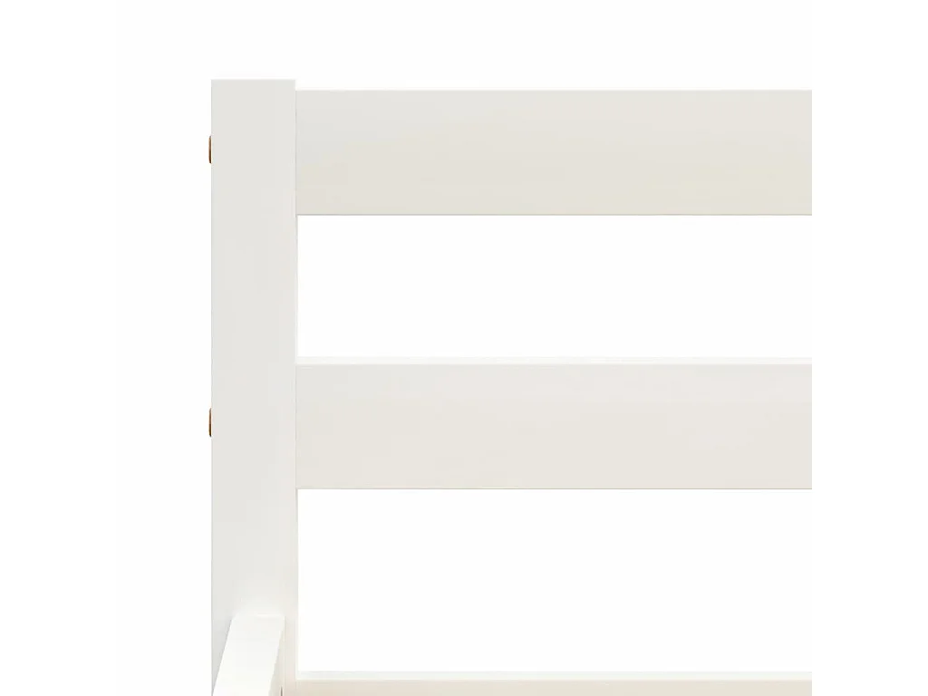 Lit Blanc Bois de pin massif 140x200