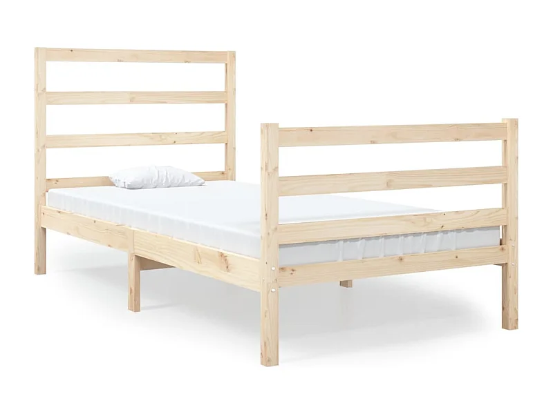 Lit Bois de pin massif 90x190 Simple 2