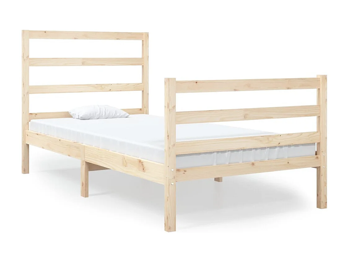 Lit Bois de pin massif 90x190 Simple 2