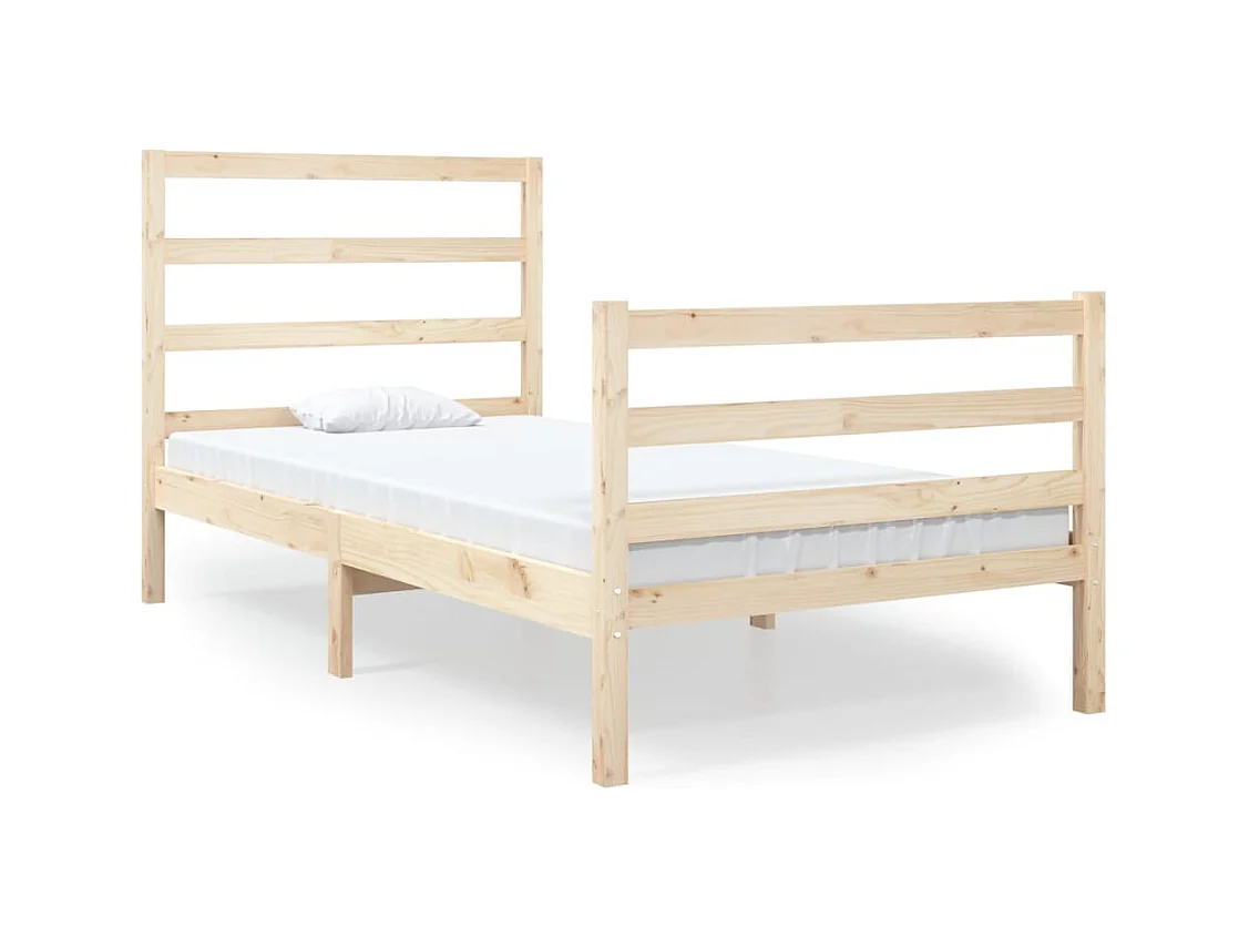 Lit Bois de pin massif 90x190 Simple 2
