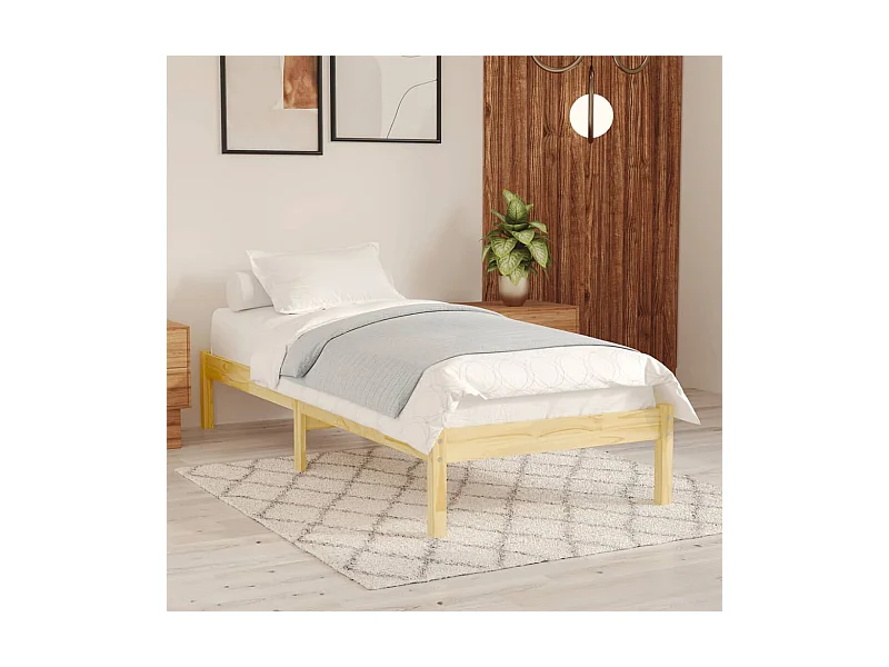 Lit Bois massif 90x190 Simple 4