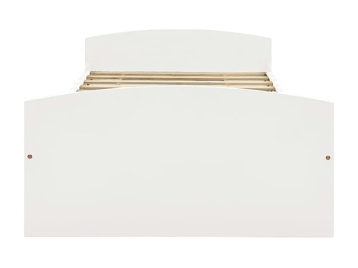 Lit avec 2 tiroirs Blanc Bois de pin massif 90x200 3