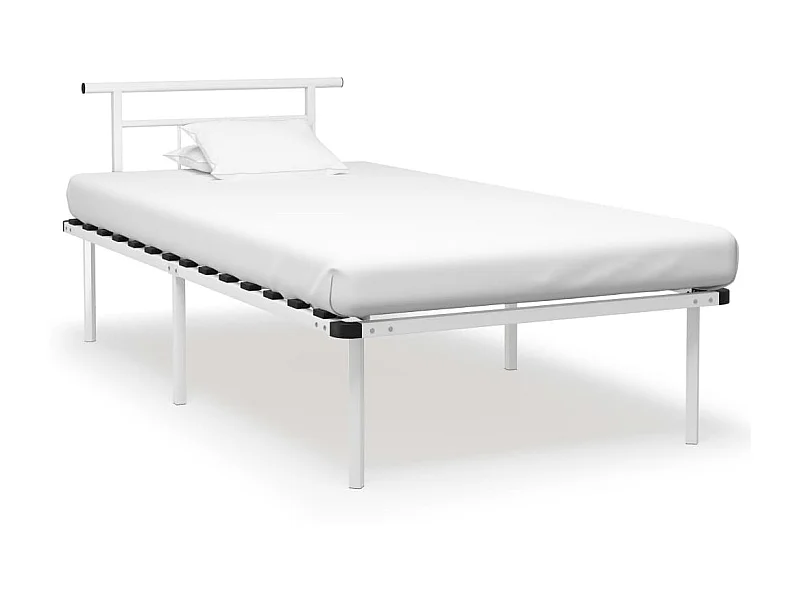 Lit Blanc Métal 100x200 2