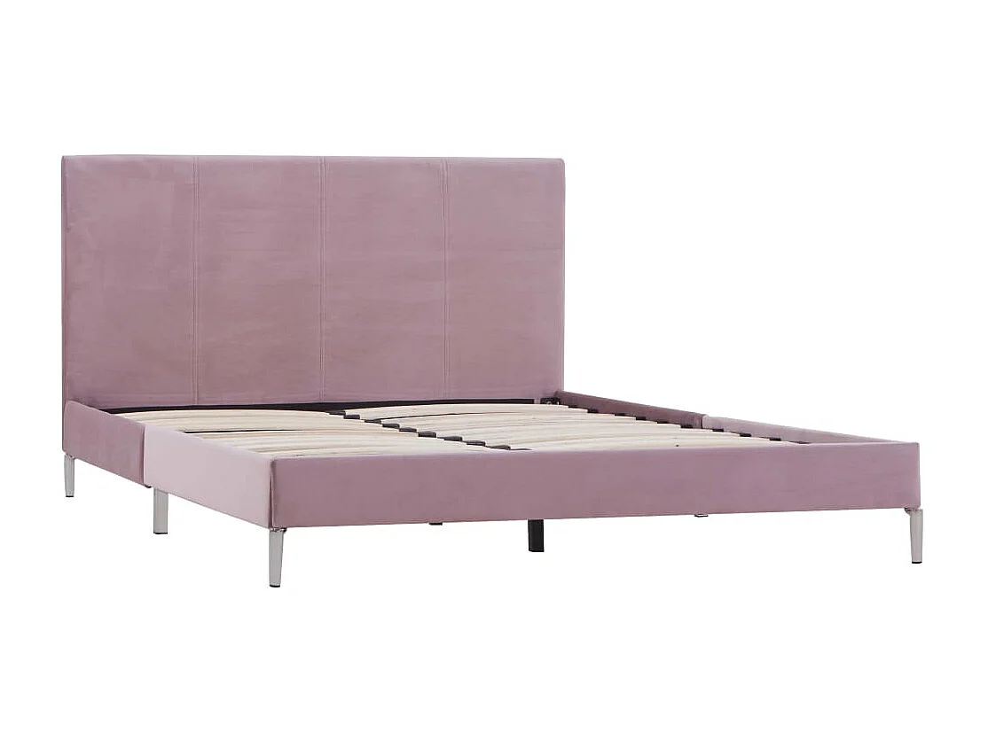 Lit Gris et blanc Métal 100x200