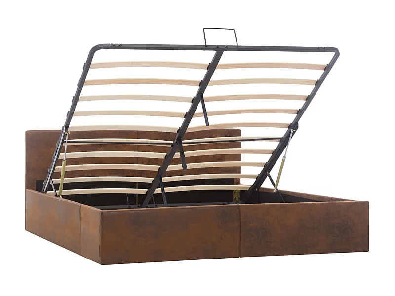 Lit Gris et blanc Métal 100x200