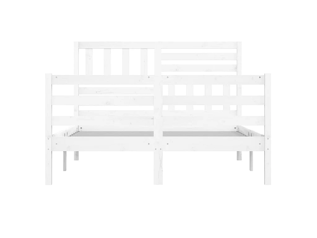 Lit Blanc Bois massif 120x200 5