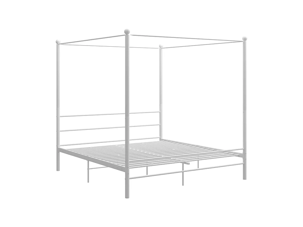 Hemelbedframe metaal wit 180x200 cm