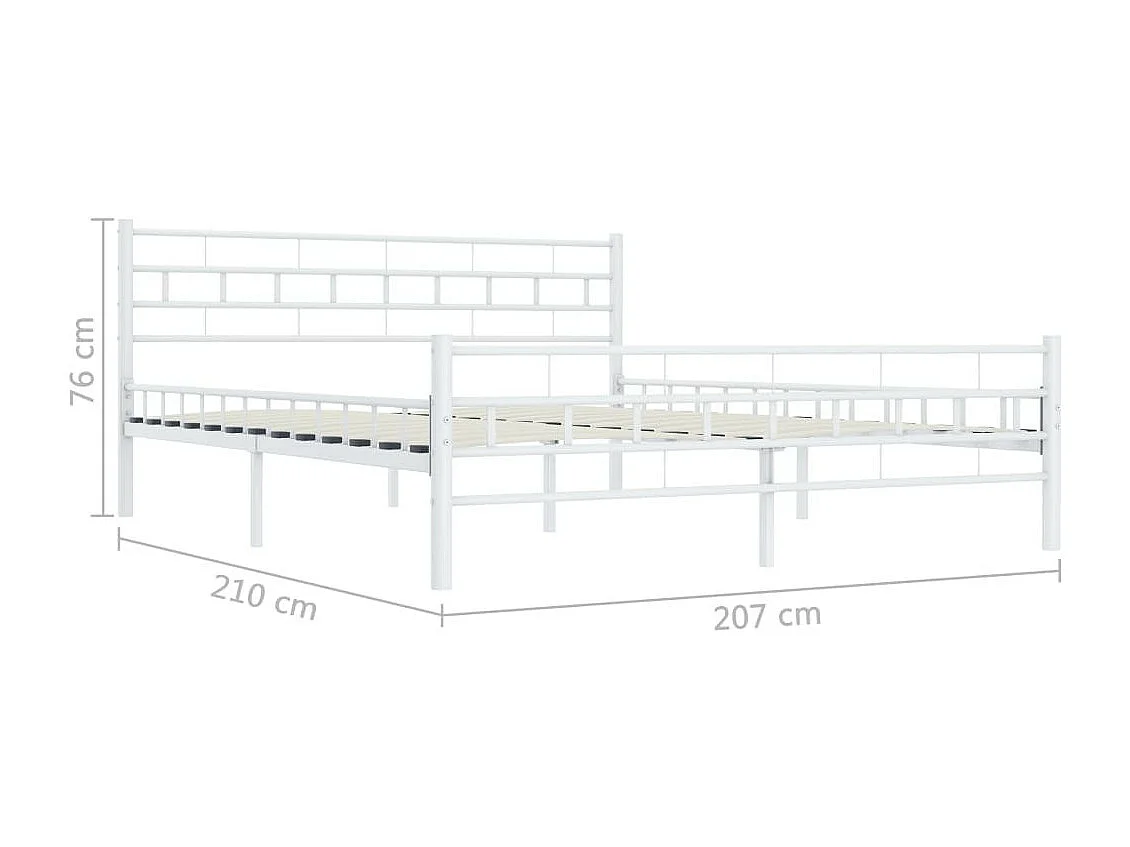 Lit Blanc Métal 200x200 6