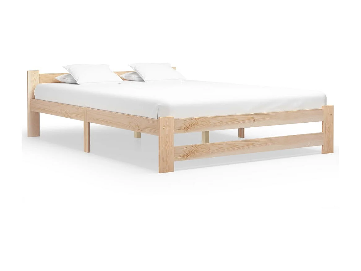 Lit Bois de pin massif 120x200 13