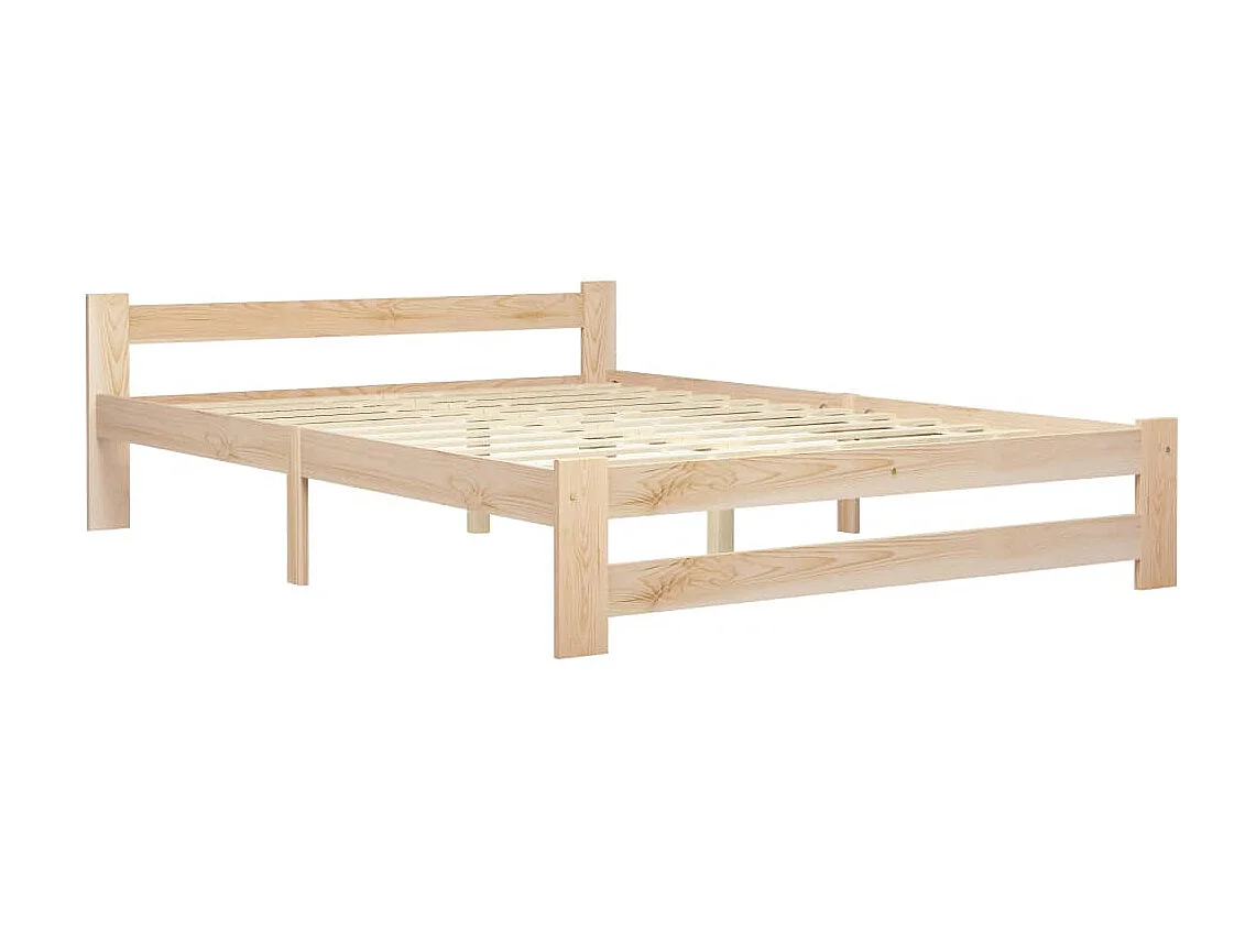 Lit Bois de pin massif 120x200 13