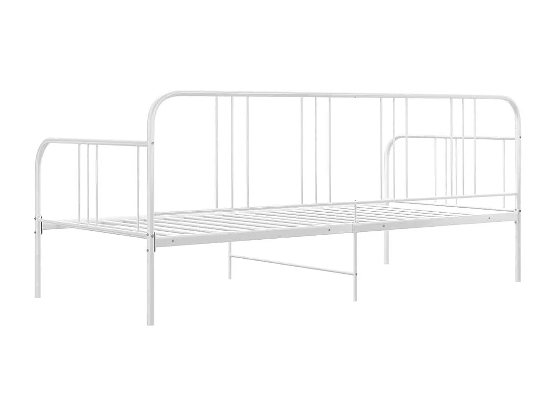 Cadre de canapé-lit Blanc Métal 90x200 2