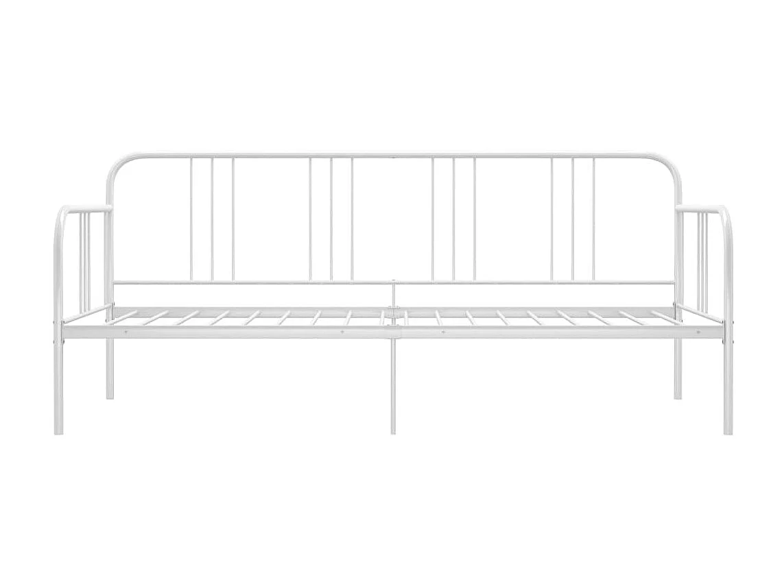 Cadre de canapé-lit Blanc Métal 90x200 2