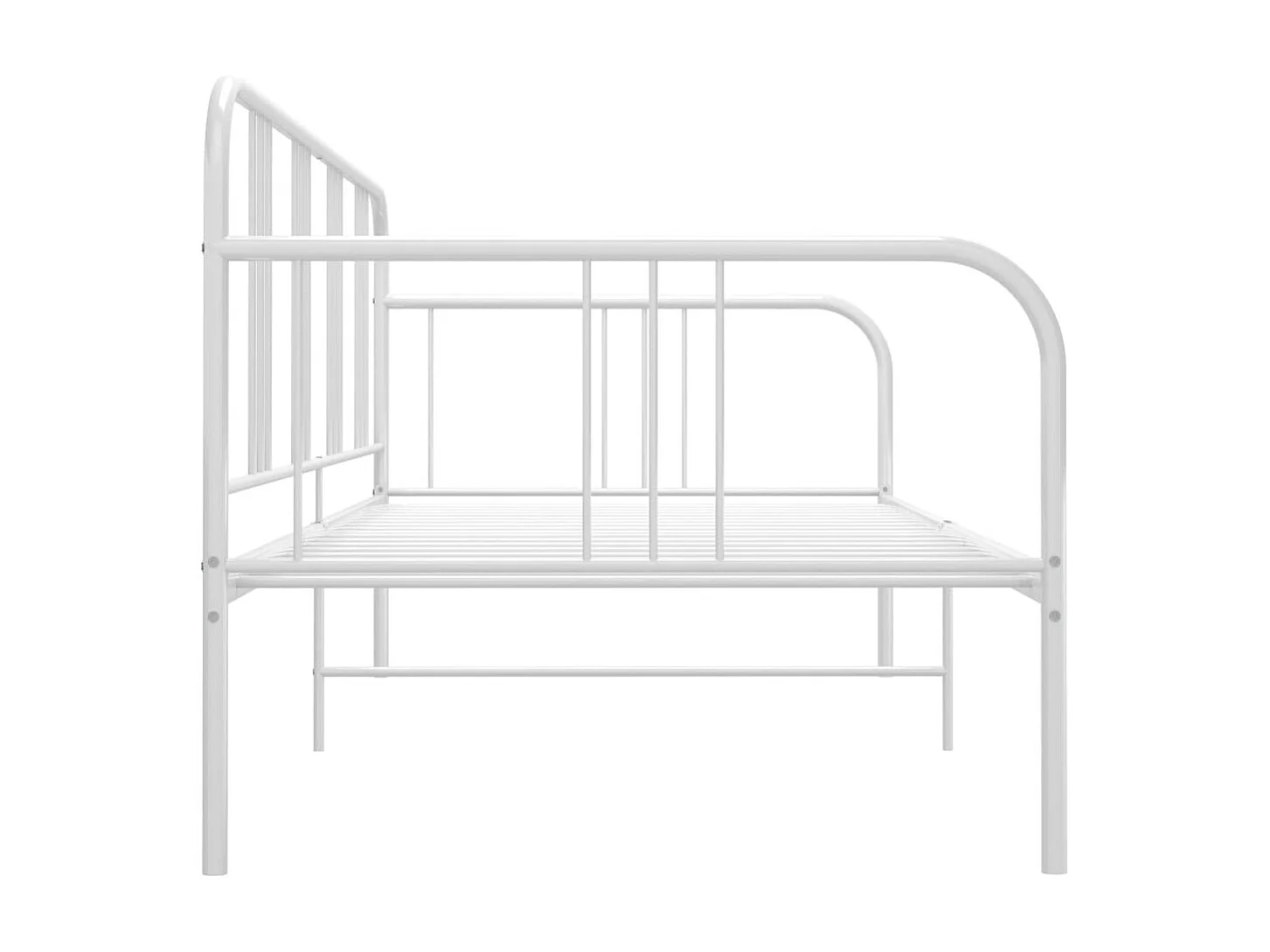 Cadre de canapé-lit Blanc Métal 90x200 2