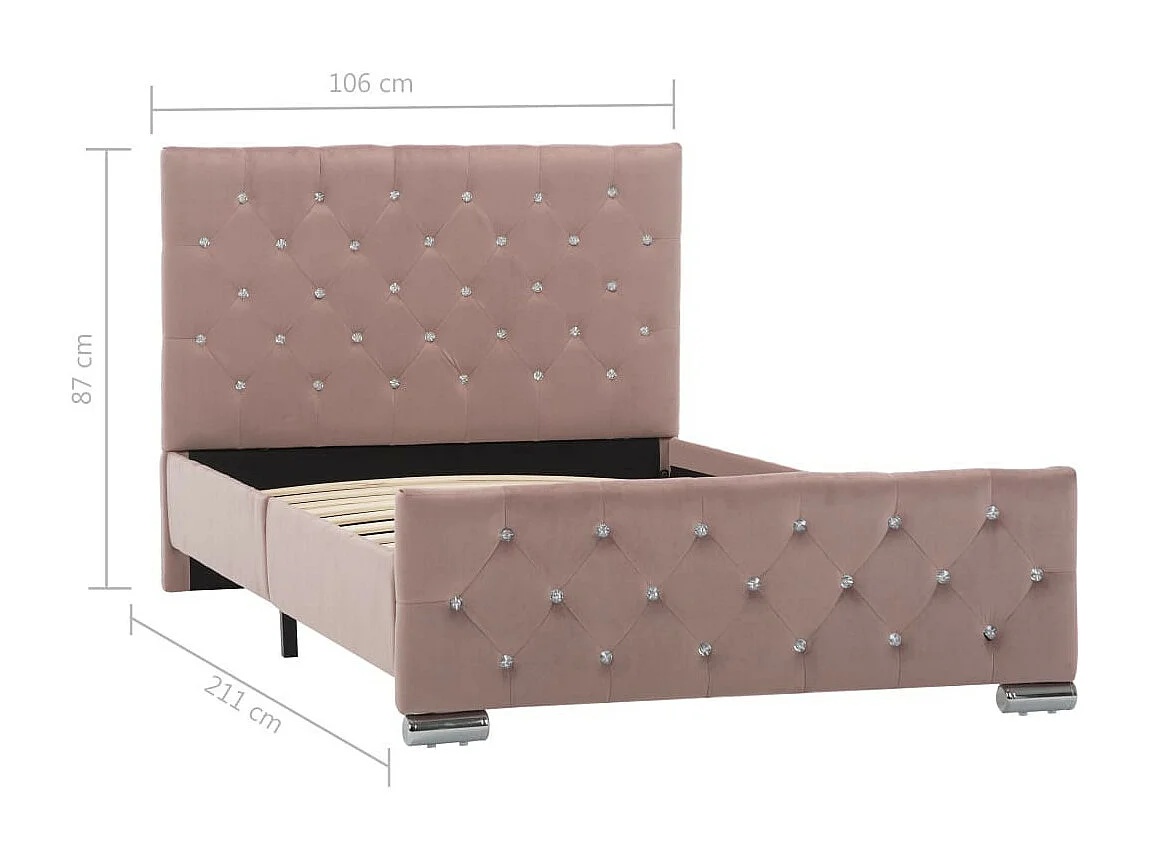 Lit Rose Tissu 100x200