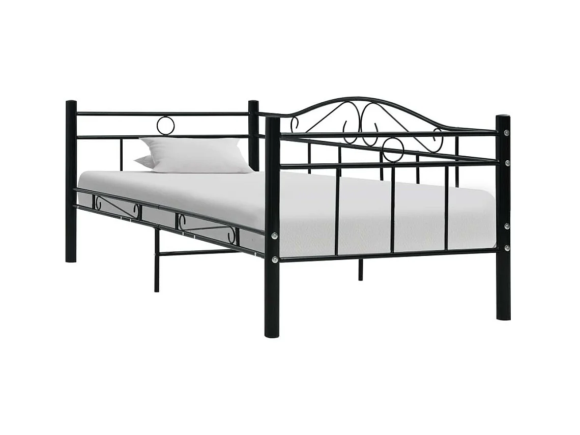 Lit de repos Noir Métal 90x200 3