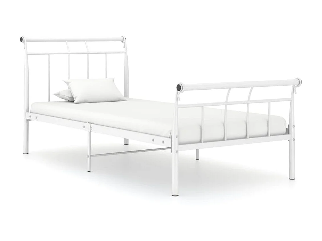 Lit Blanc Métal 100x200 3