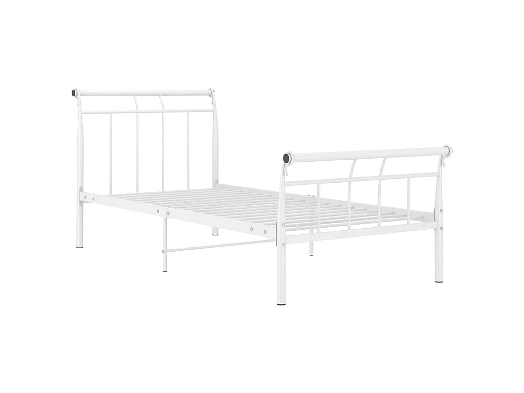 Lit Blanc Métal 100x200 3