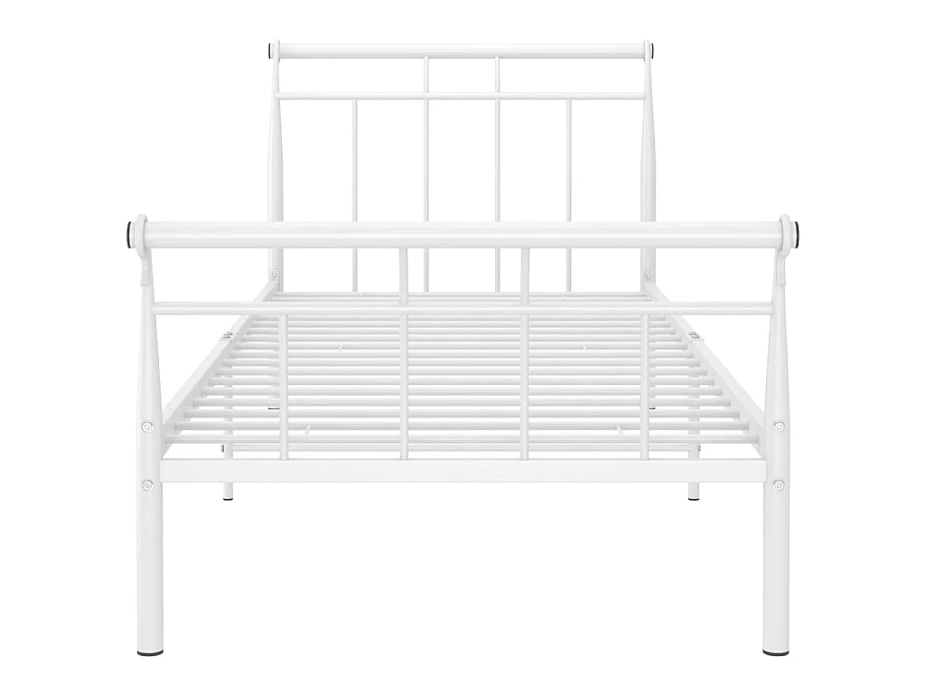 Lit Blanc Métal 100x200 3