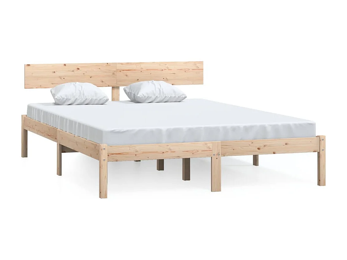 Lit Bois de pin massif 120x190 UK petit double