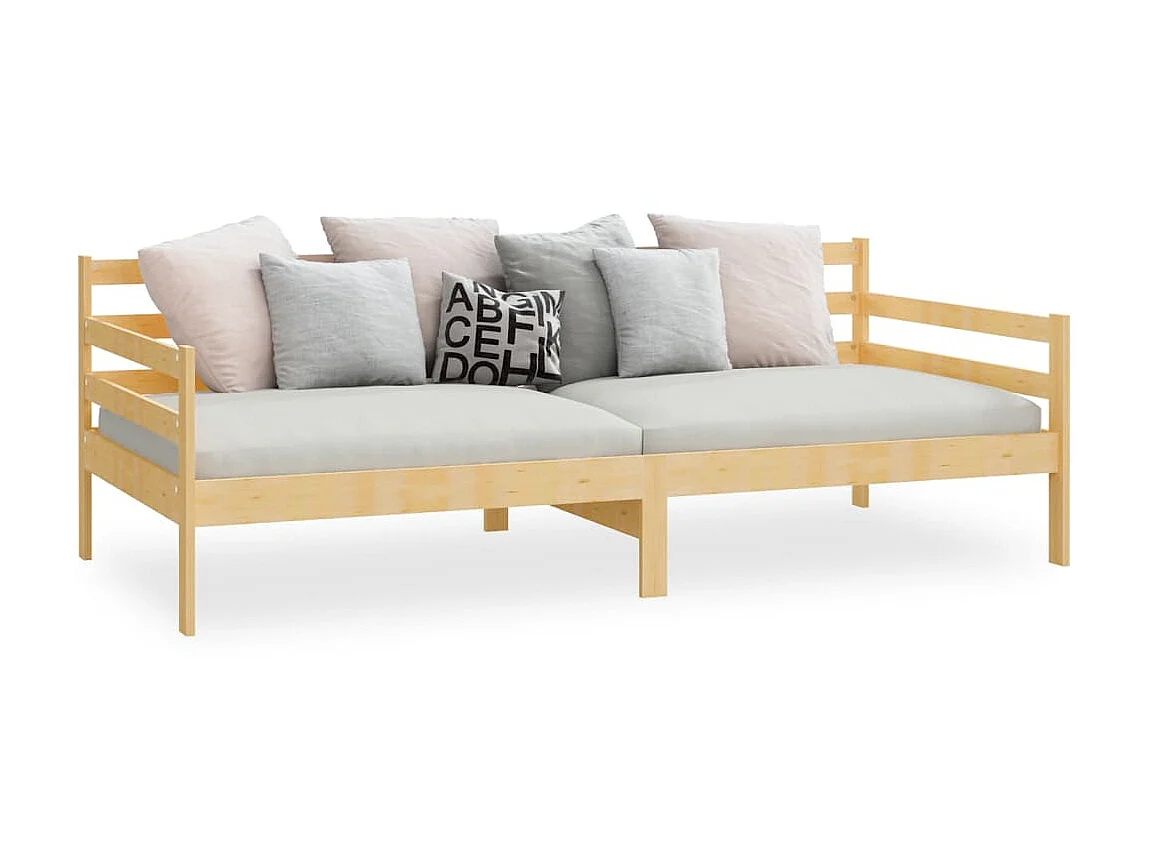 Lit Bois de pin massif 90x200 2