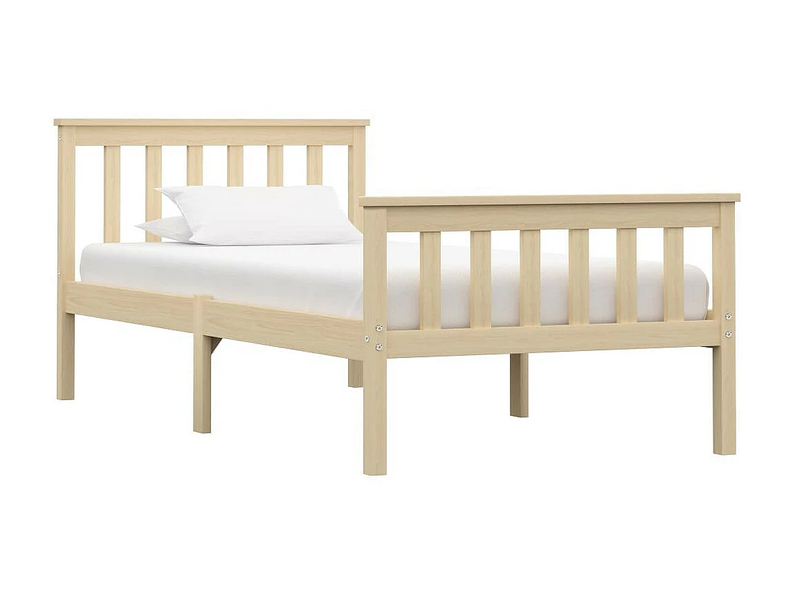 Lit Bois clair Bois de pin massif 100x200