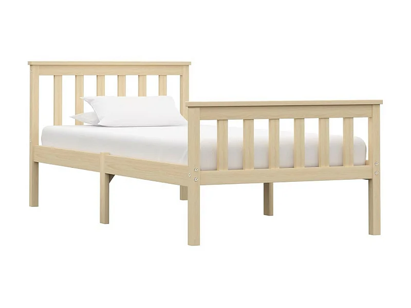 Lit Bois clair Bois de pin massif 100x200