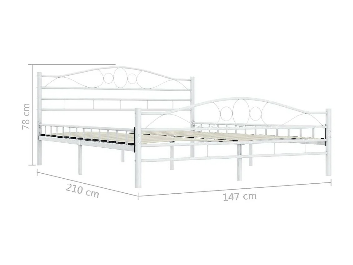 Lit Blanc Métal 140x200 4