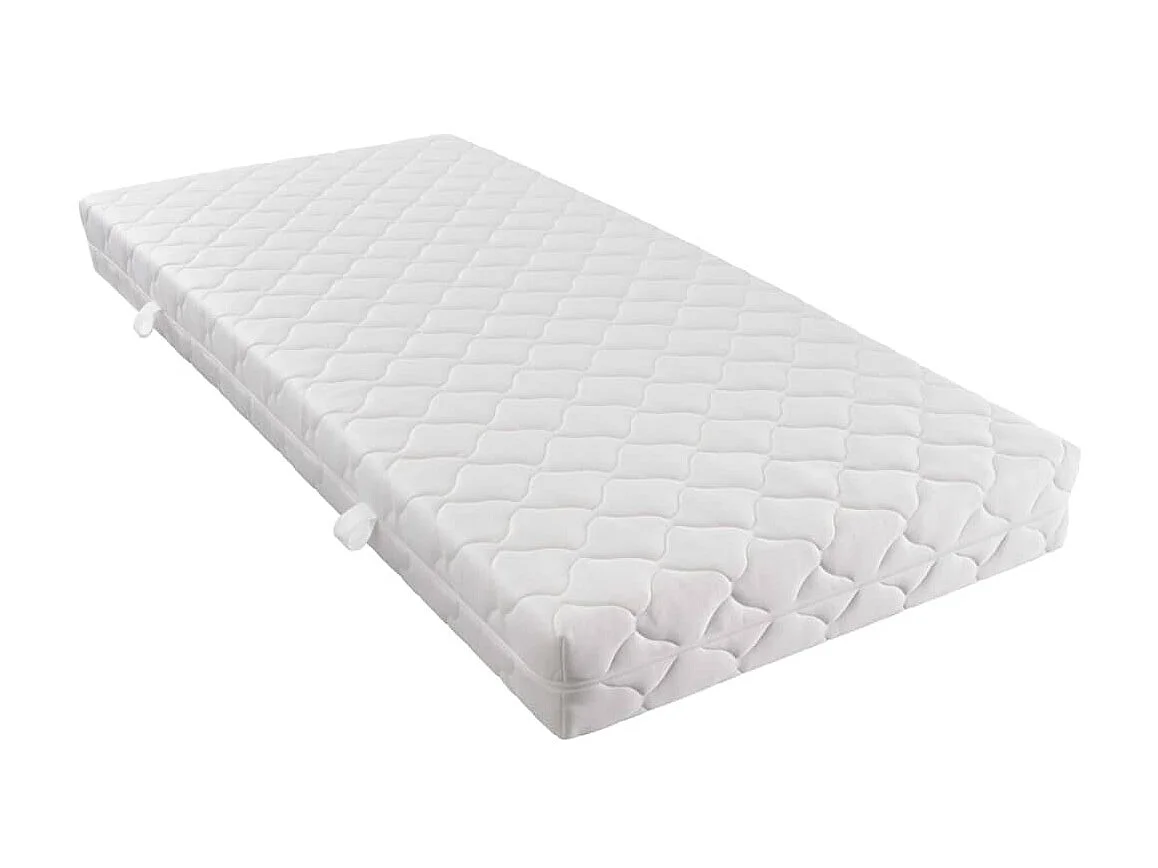 Lit avec matelas Blanc Similicuir 90x200