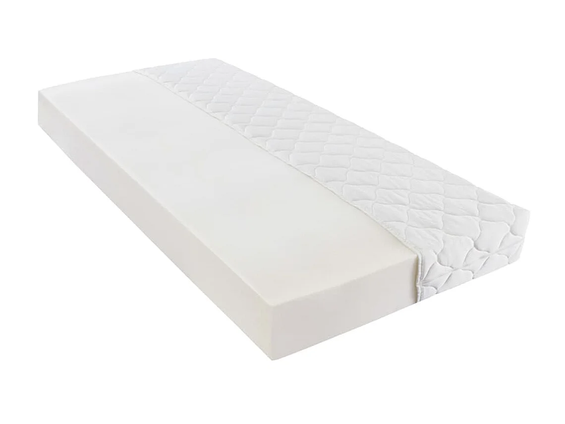 Lit avec matelas Blanc Similicuir 90x200