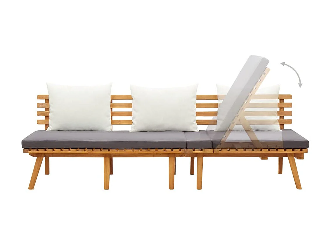 Tuinslaapbank 200x65 cm massief acaciahout