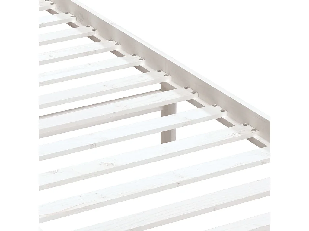 Lit Blanc Bois massif 90x190 Simple 3