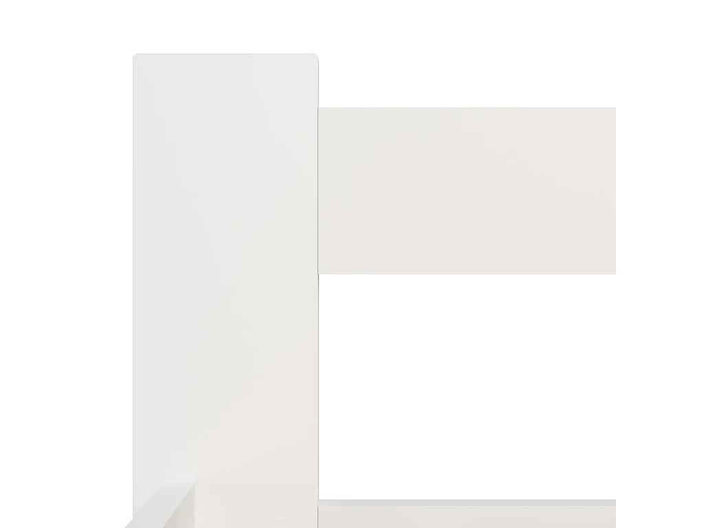 Lit Blanc Bois de pin massif 90x200 13