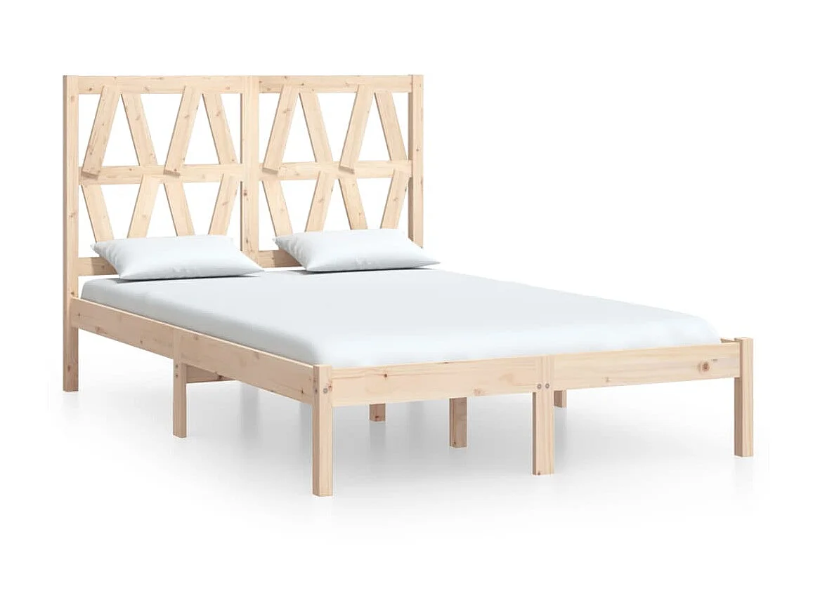 Lit Bois de pin massif 120x190 Petit Double 4