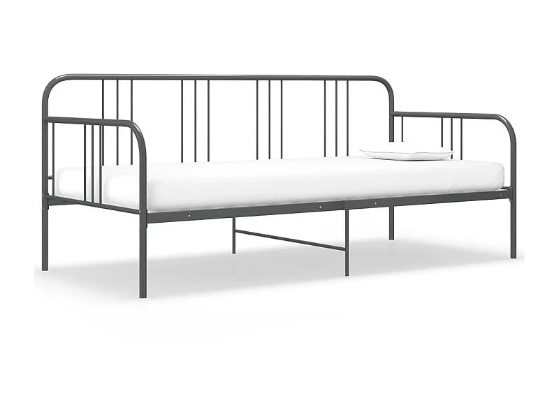 Cadre de canapé-lit Gris Métal 90x200 4